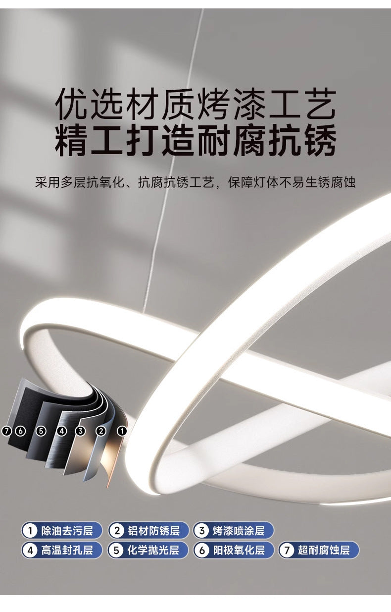 2025New led Ultra-thin Modern Minimalist Nordic Irregular Strip Dining Pendant Light Living Room Bedroom Light Full Spectrum Lighting Fixture