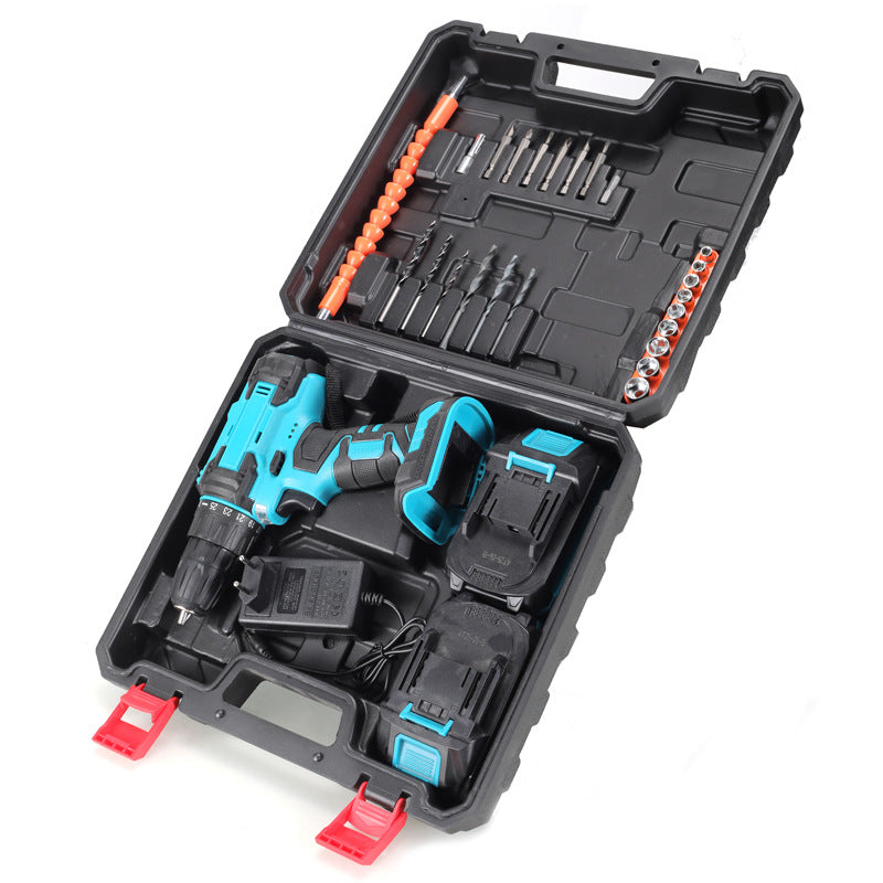 21v Multifunctional rechargeable lithium electric drill Household Impact Electric Screwdriver Set Drill