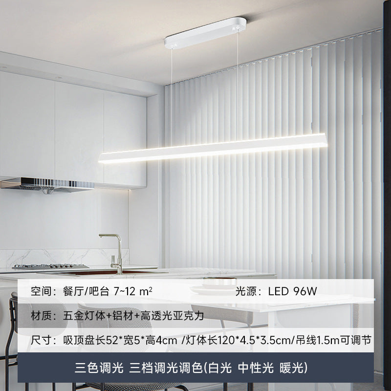 Modern Minimalist Creative Long Dining Table Minimalist Bar Counter Linear Restaurant Pendant Light Dining Room Zhongshan Lighting New Model