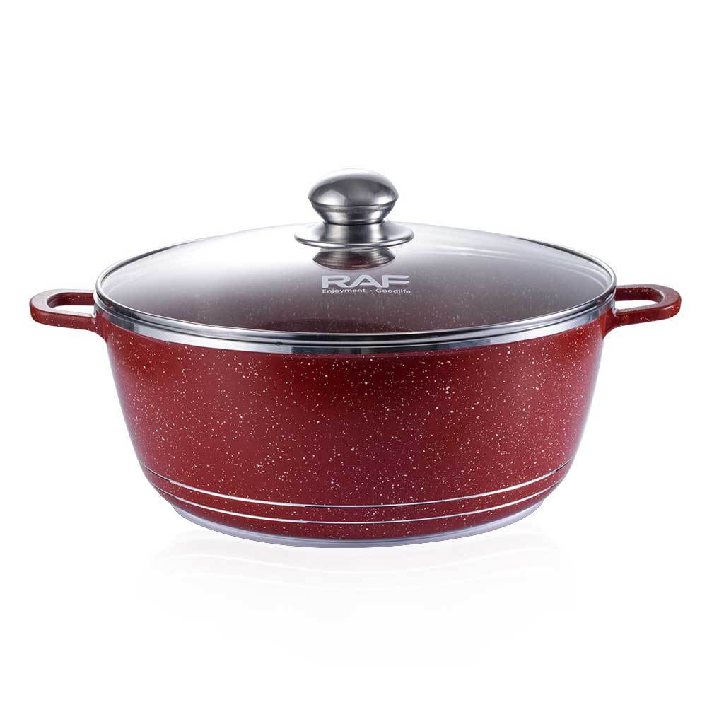 RAF Hot Sale Handle Detachable Non-Stick Pan Ceramic Glaze Universal Stove Cookware11Set