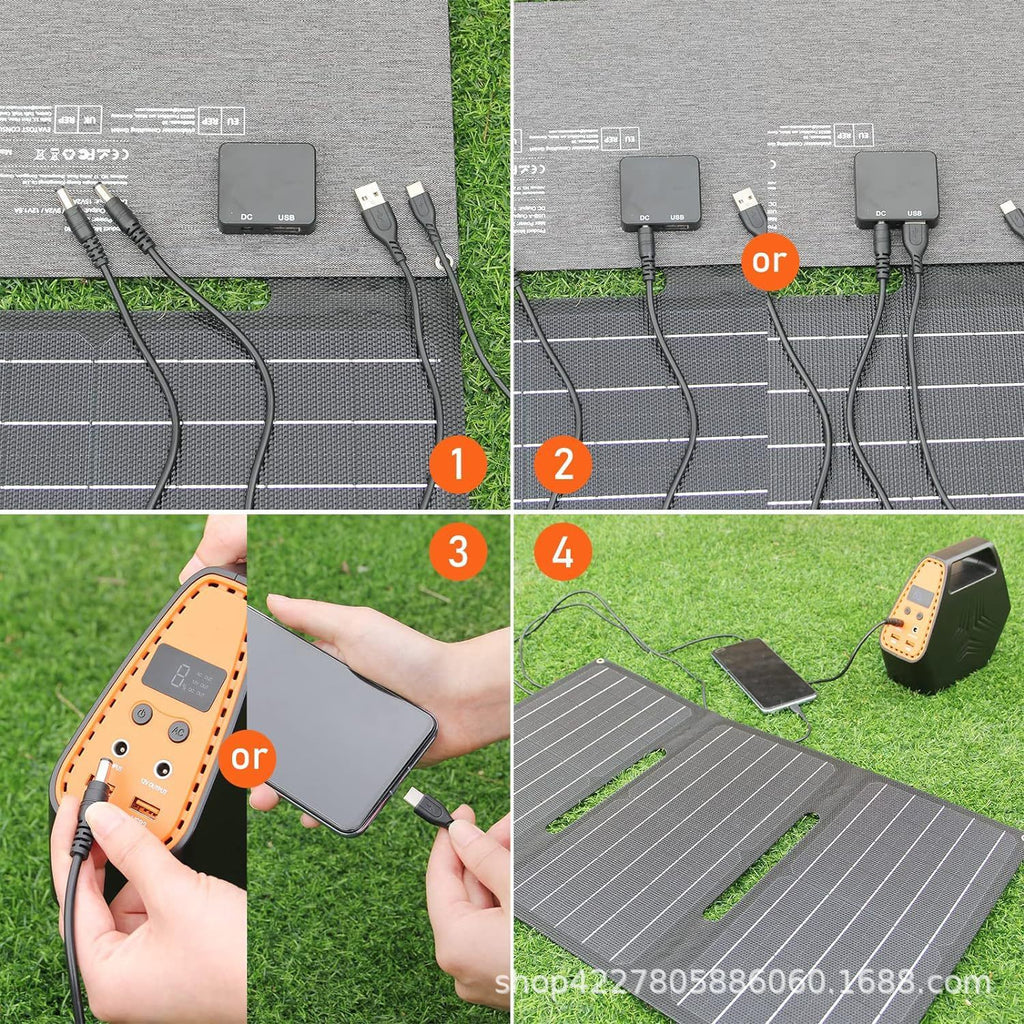 Exclusive Supply30W Outdoor Solar Folding Panel High Efficiency Charger Monocrystalline Silicon Solar Cell