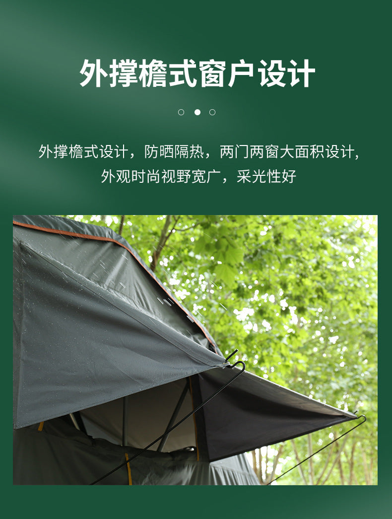 Large Space Triangular Roof Tent3-5Outdoor Camping Automatic Soft Top Car Tent Quick Open Rainproof