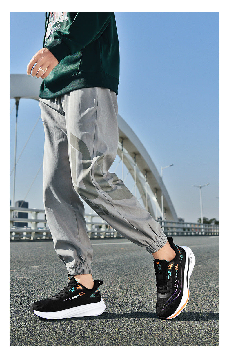 Carbon Plate Running Shoes Four Seasons Youth New Lightweight Breathable Shock Absorption Racing Running Shoes Casual Non-Slip Sports Shoes