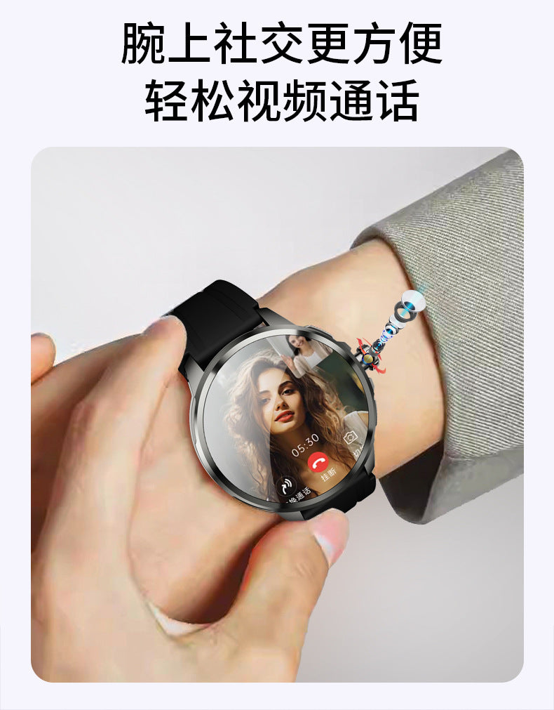 H99Round Screen Card Slot Phone Watch 1.951-inch rotating camera for taking photos with heart rate and blood pressure dual system NFC