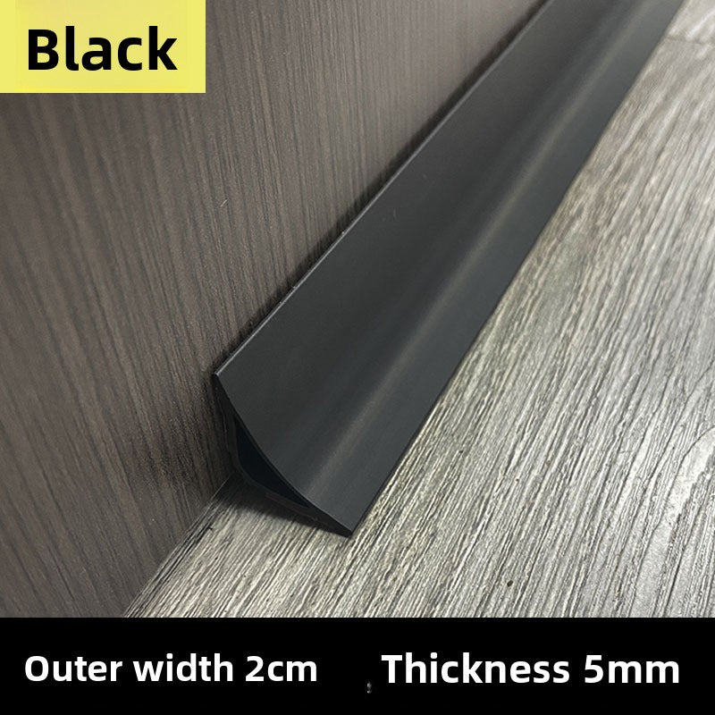 PVC Inner corner trim for wooden flooring, decorative corner strip, self-adhesive arc edge trim for wardrobe, triangular edge trim