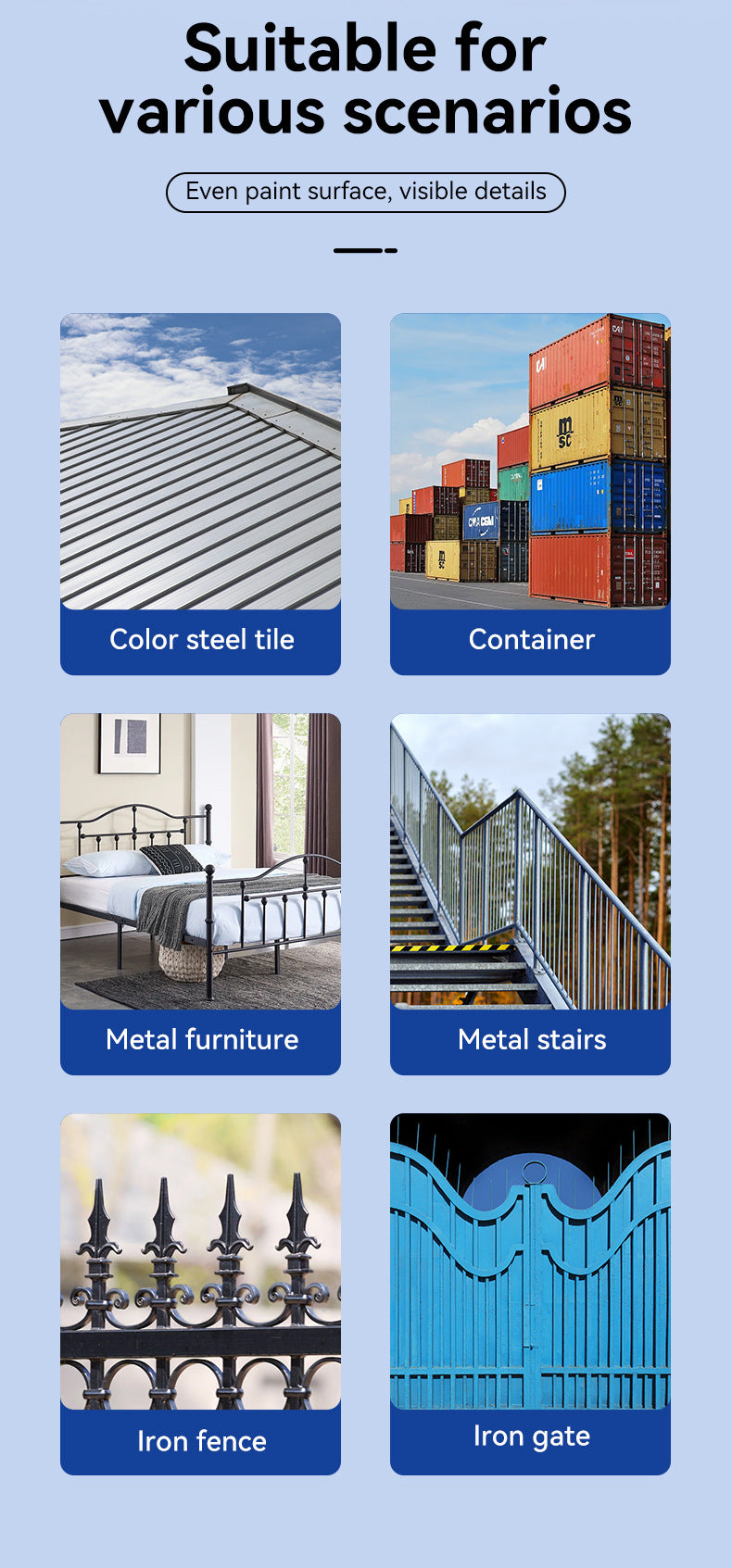 Water-based Anti-rust Paint Metal Paint Rust-free Iron Rust Metal Paint Color Steel Tile Renovation Rust Fixing Agent Multi-color Metal Paint
