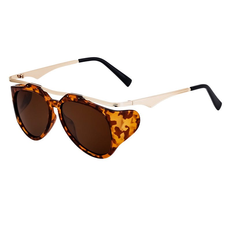 Europe and America INS Fashionable Sunglasses for Women, Irregular Cat Eye Sunglasses, Trendy Full Frame Sun Protection Glasses sunglasses