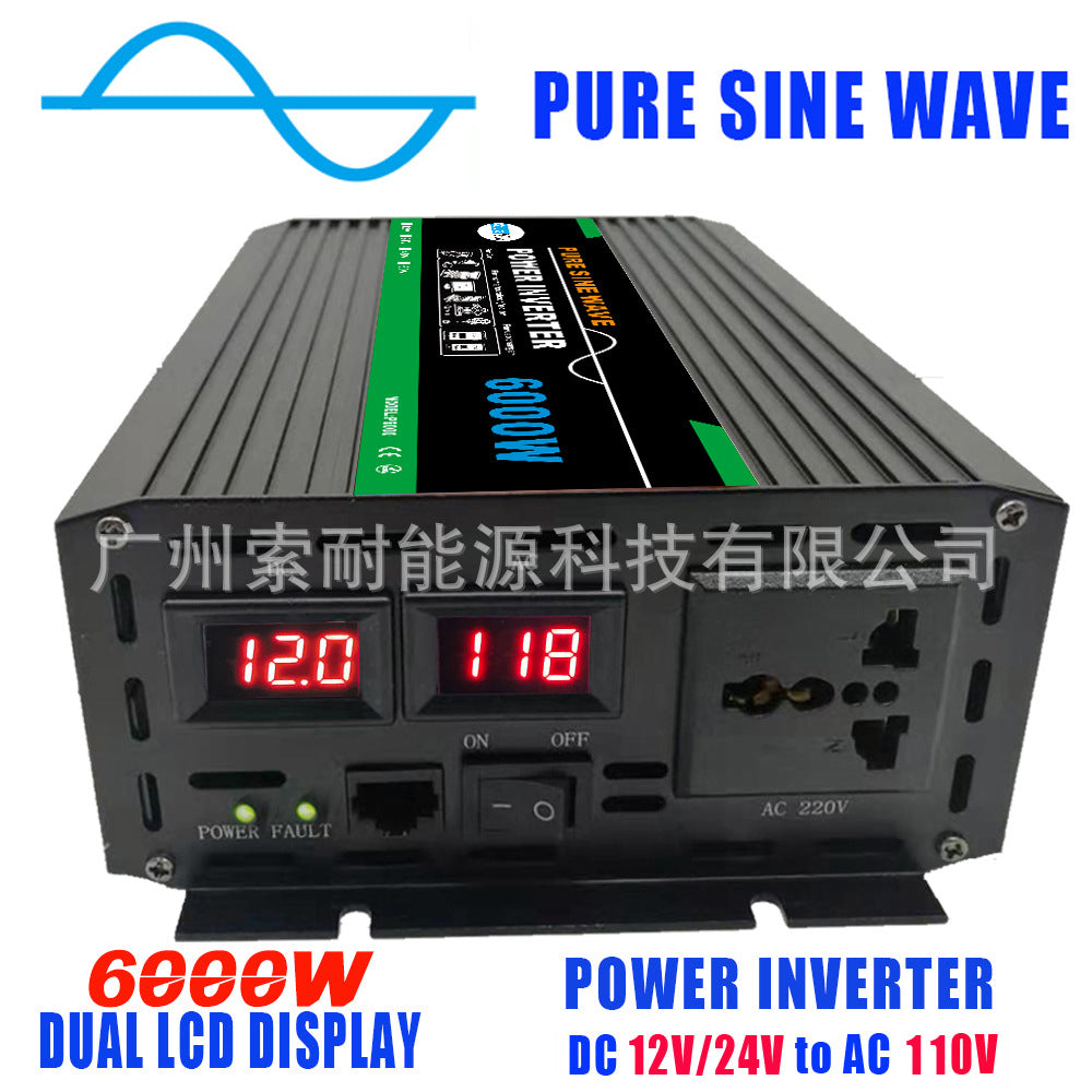1000W Pure Sine Wave Inverter DC12V/24V Turn AC110V 120V Shopee AliExpress Export