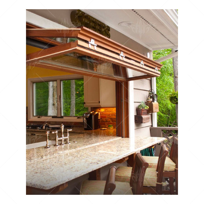Customized Aluminum Folding Window Home Use Fold up Window Project Kitchen Folding Window