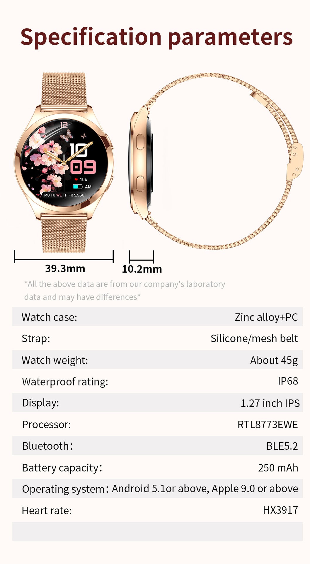 Y35Smart Watch1.27inch Bluetooth Call Heart Rate Pedometer Sleep Monitoring Deep Waterproof Sports Watch