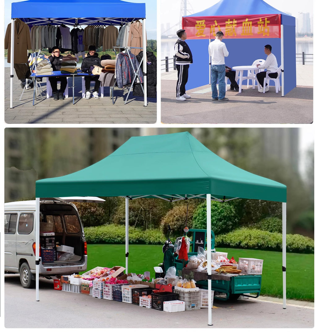Four-Legged Rainproof Tent Four-Corner Sun Umbrella Outdoor Canopy Sunshade Stall Use Rain Cover Retractable Folding Tent