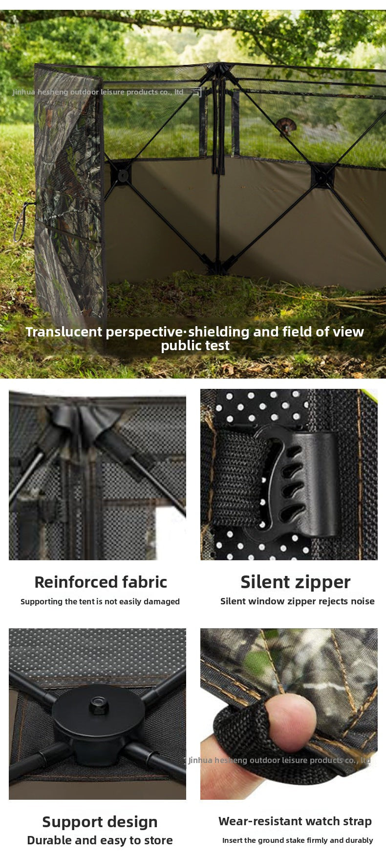 Turkey Deer Quick Open Hunting3Sheet Type Bunker Lightweight Silent Concealment Outdoor Camouflage