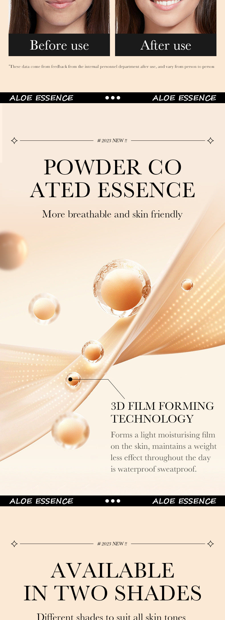 Full English Makeup SADOER Aloe Vera Foundation Liquid Long-lasting Clear Concealer Non-cakey  Wholesale