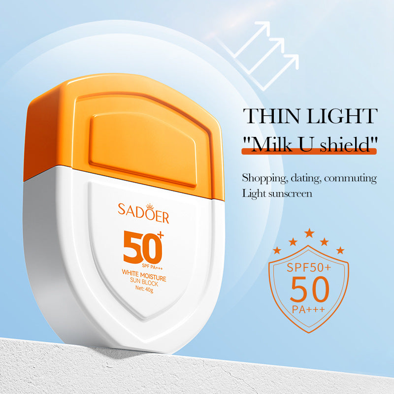 Sunscreen40g SADOER Lightweight Moisturizing Primer SPF50+Hydrating Clear Cross-Border Wholesale