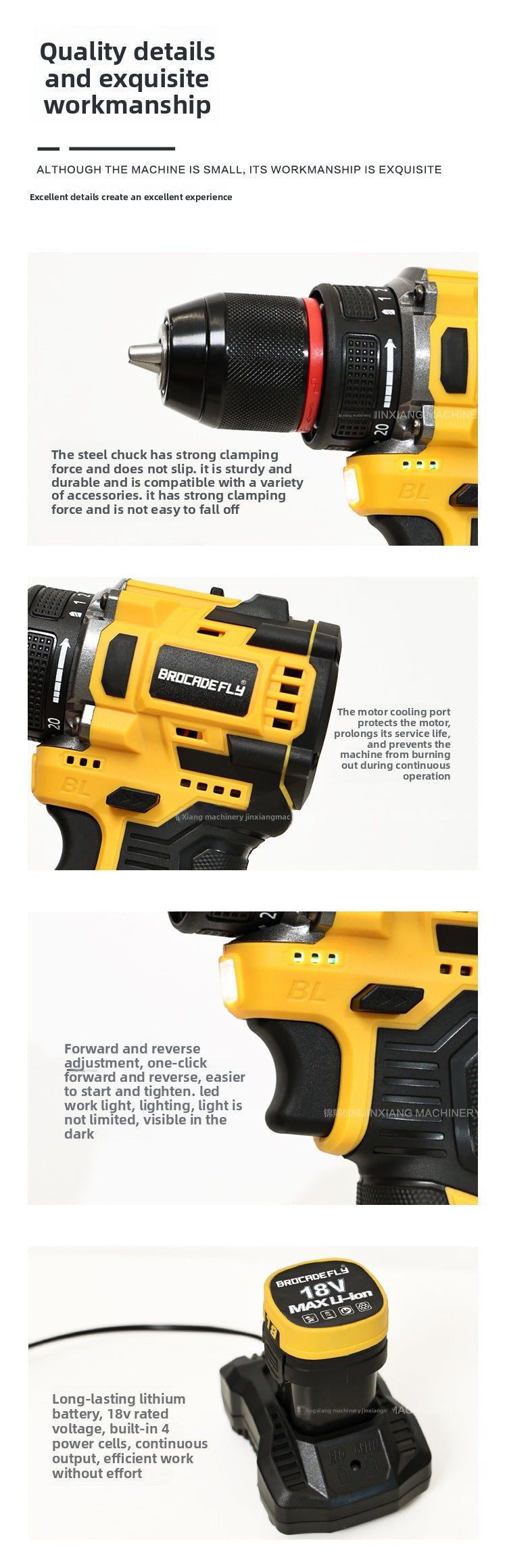 Electric hand drill10MM Brushless16.8V Metal Chuck Domestic Sales Explosion Factory Direct Sales Large Volume Great Price