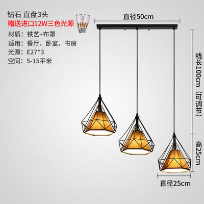 Restaurant Chandelier Three-Head Light Luxury Lighting Modern Simple Dining Table Bar Counter led Long Strip Dining Room Light2025New Year