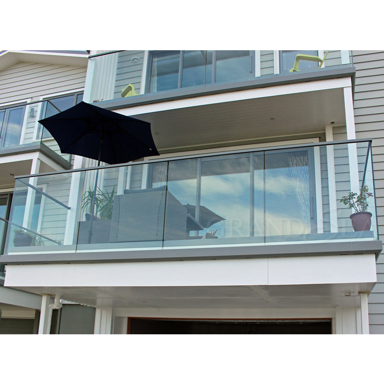 Outdoor Stainless Steel Balcony 12mm Glass Railing Balustrade Designs