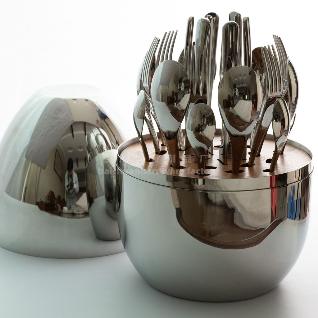 tablewareset Storage Golden Egg Stainless Steel24High-looking restaurant cutlery, forks and spoons set