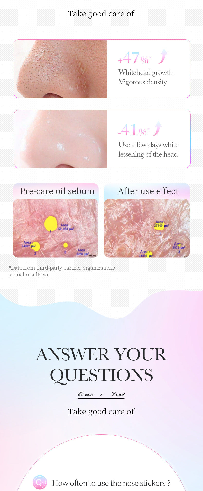 Three-Step Blackhead Removal Nose Strips BIOAOUA Clean Pores T District Nursing Set Cross-Border Wholesale