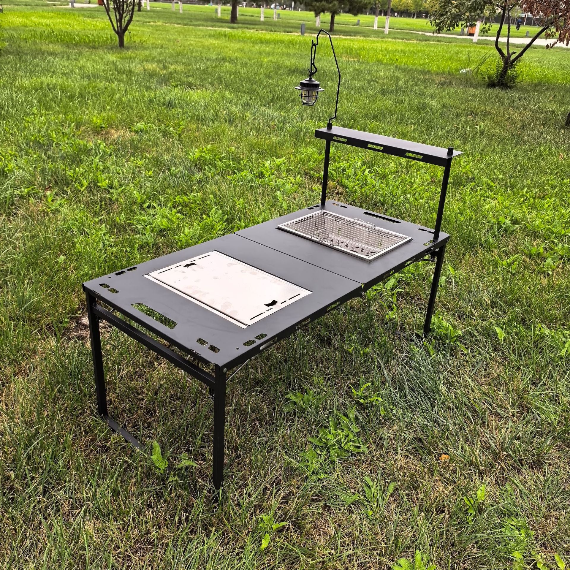 Camping Table Two Units IGT Hydraulic Rod Tactical Table Folding Tea Table Multifunctional Detachable Barbecue Table Outdoor