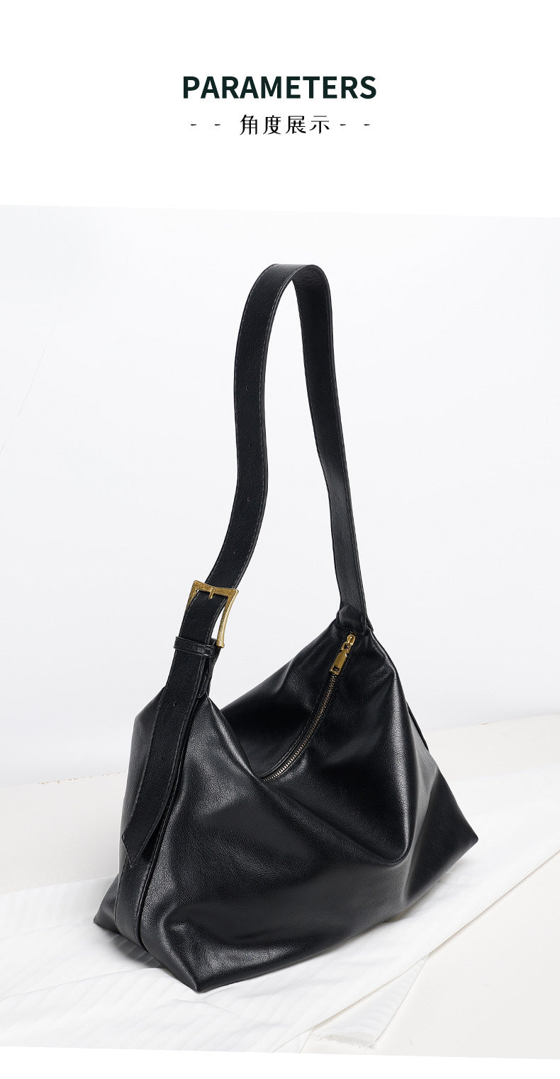 2024New Crossbody Bag Versatile Casual Women's Shoulder Bag Commuting Large Capacity Soft Leather Tote Bag