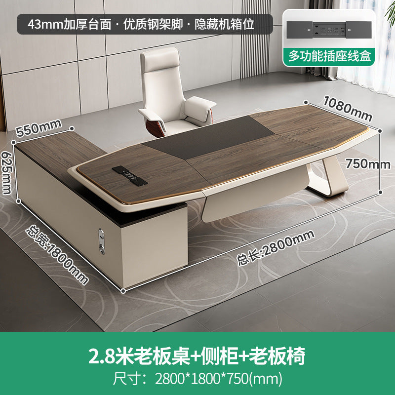 Office Desk Boss Desk Simple Modern Executive Desk Office Desk Office Chair Set Manager Desk President Desk