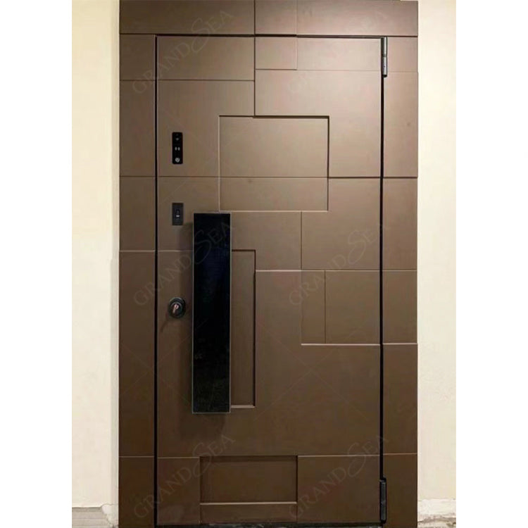 Luxury Design Entrance Door Exterior Security Front Pivot Door Modern Entry Black Wooden Aluminum Pivot Door