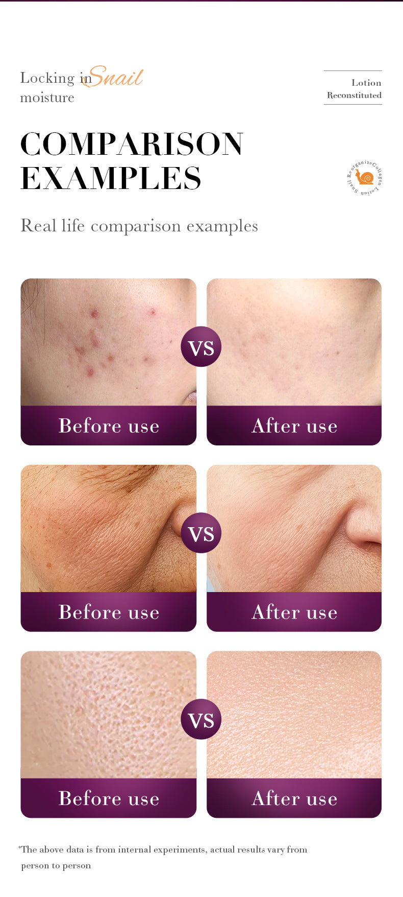 Snail Lotion120ml SADOER Collagen Moisturizing Body Lotion Cross-Border Wholesale