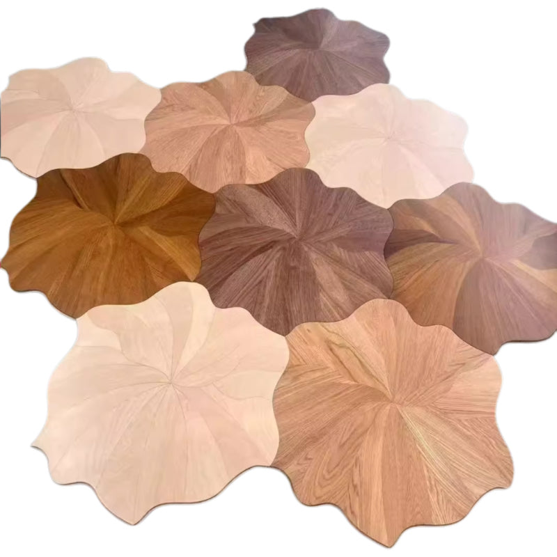 Lotus-Pattern Oak Parquet Engineered Hardwood Flooring Click Lock 3-Year Warranty Modern Design for Luxury High-end Spaces