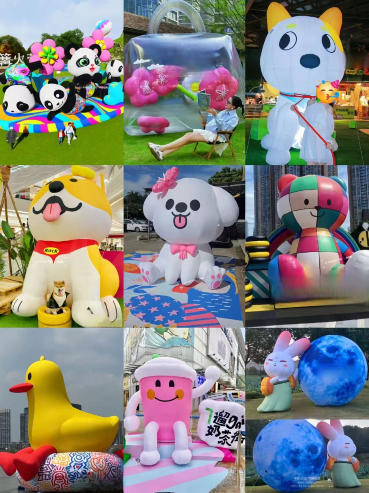 Inflatable Santa Claus Climbing Wall Doll Heart Flower Hot Air Balloon Store Opening Decoration Large Size