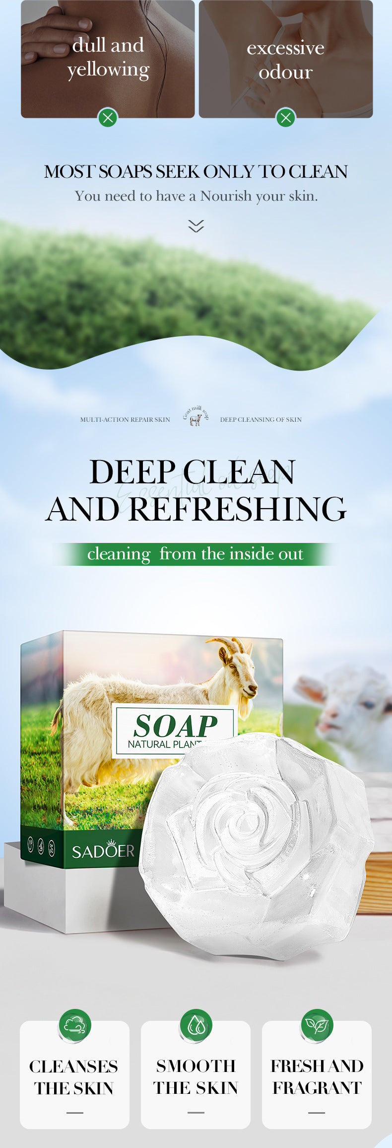 Handmade  Soap100g Essential Oil Plant Fruit Deep Cleansing Body Soap Export Manufacturer Wholesale