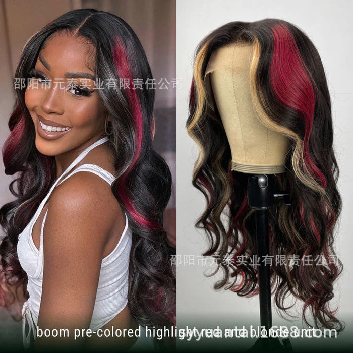 13x6 Lace Front Burgundy  Synthetic  Glueless Wig wholesale