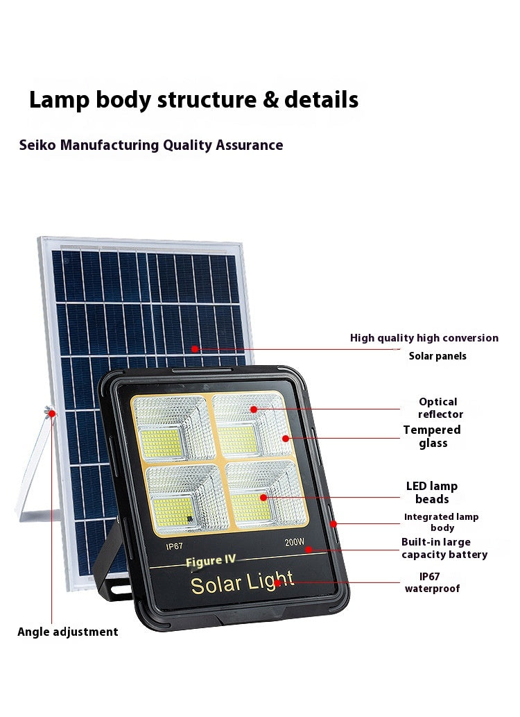 Super Bright LED Solar Flood Light Waterproof IP65 Street Light for Garden for Courtyard Stadium Outdoor Use Factory Direct