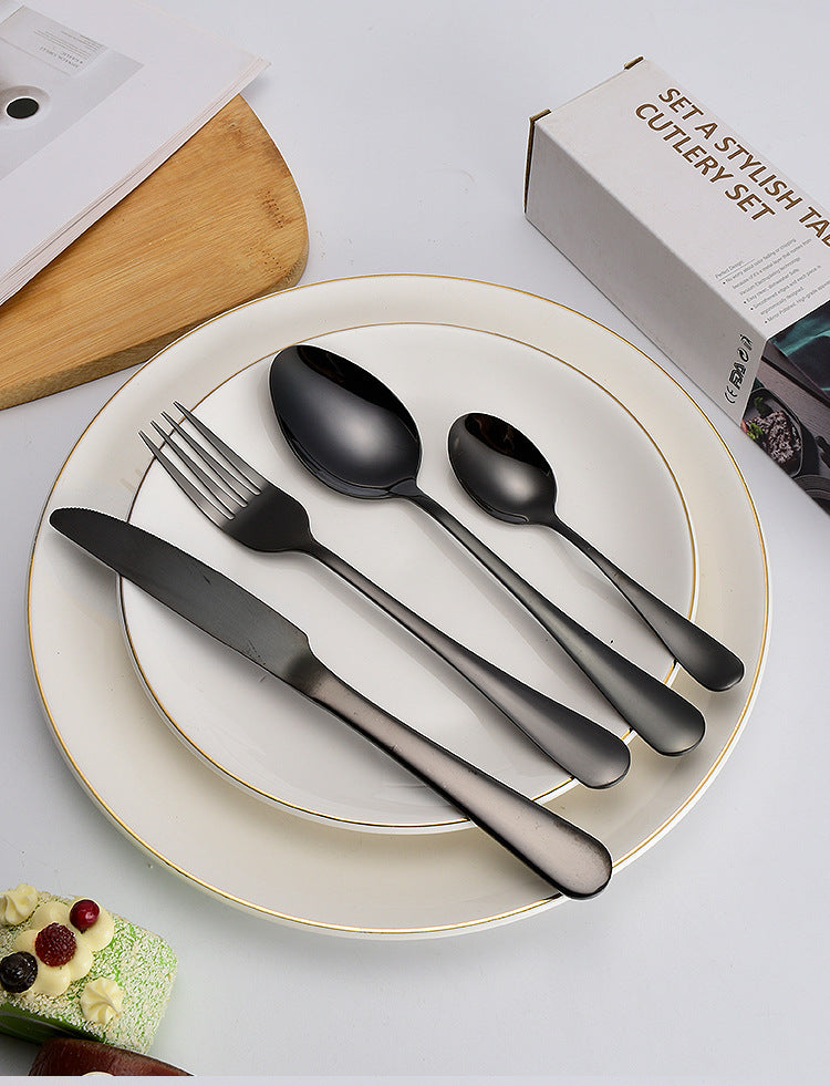 1010241 Piece Western Dessert High Aesthetic gold Steak Knife Fork Spoon Stainless Steel Cutlery Set