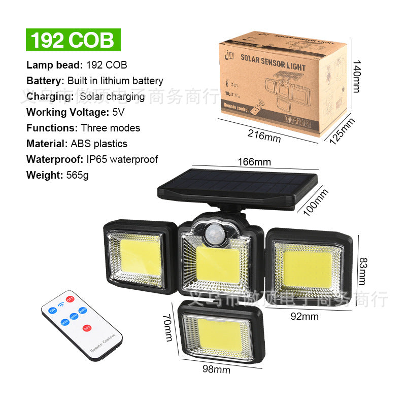 New Solar Wall Light Split Body Sensor Street Light Remote Control Garden Light LED Waterproof Garden Light