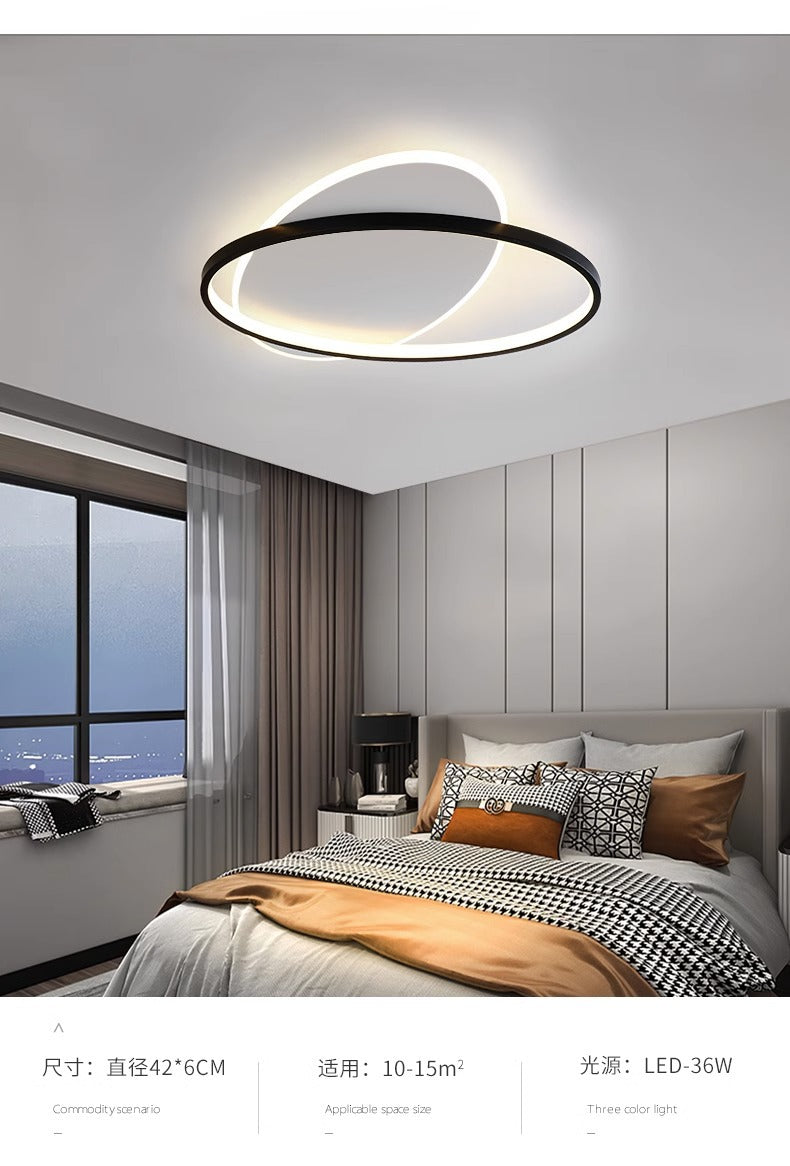 Rectangular Living Room Lamp LED Ceiling Lamp Art Bedroom Lamp Nordic Simple Modern Elegant Lighting Set