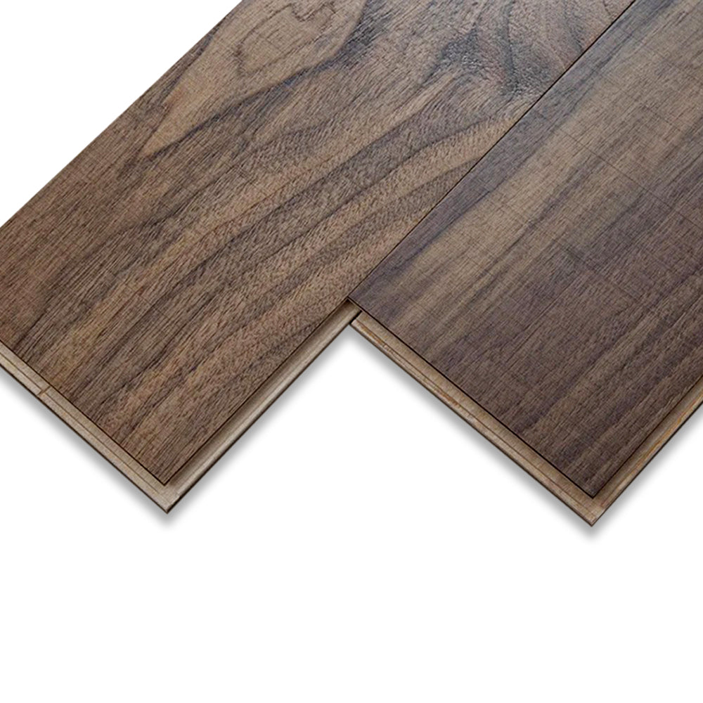 Engineered Black Walnut Wood Flooring Three Layer Waterproof Anti-slip Hardwood Floor UV Lacquer Surface for Traditional Outdoor