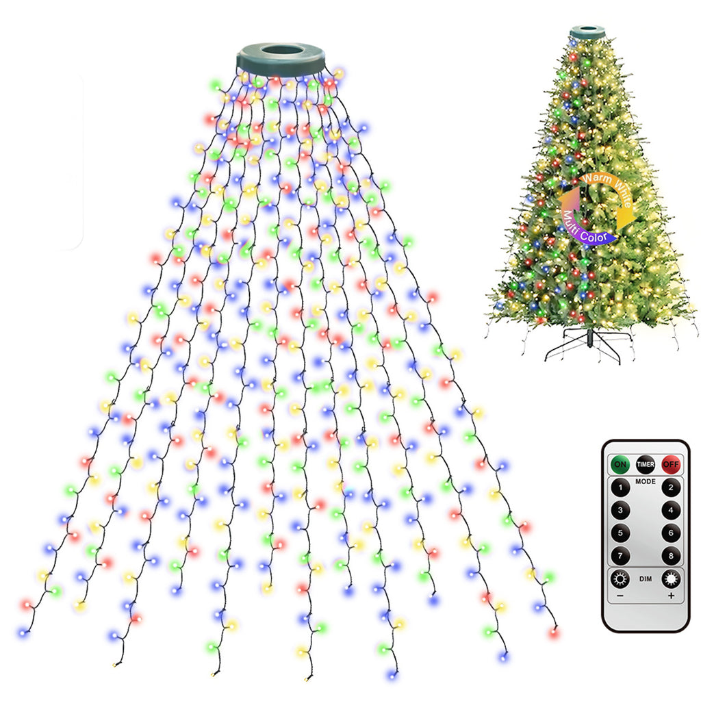 Christmas Tree Lights Christmas Garden Decoration Lights RGB Lighting Linear Light Waterfall Tree Clothing Hanging Tree Light LED New Product