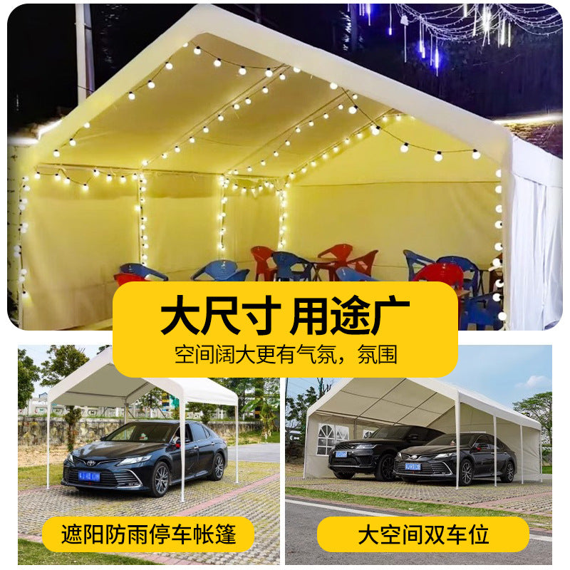 Customizable Advertising Internet Celebrity Tent for Night Market Stall Use, Four-Corner Rain Shelter, Sun Protection Car Tent, Outdoor Commercial Sunshade