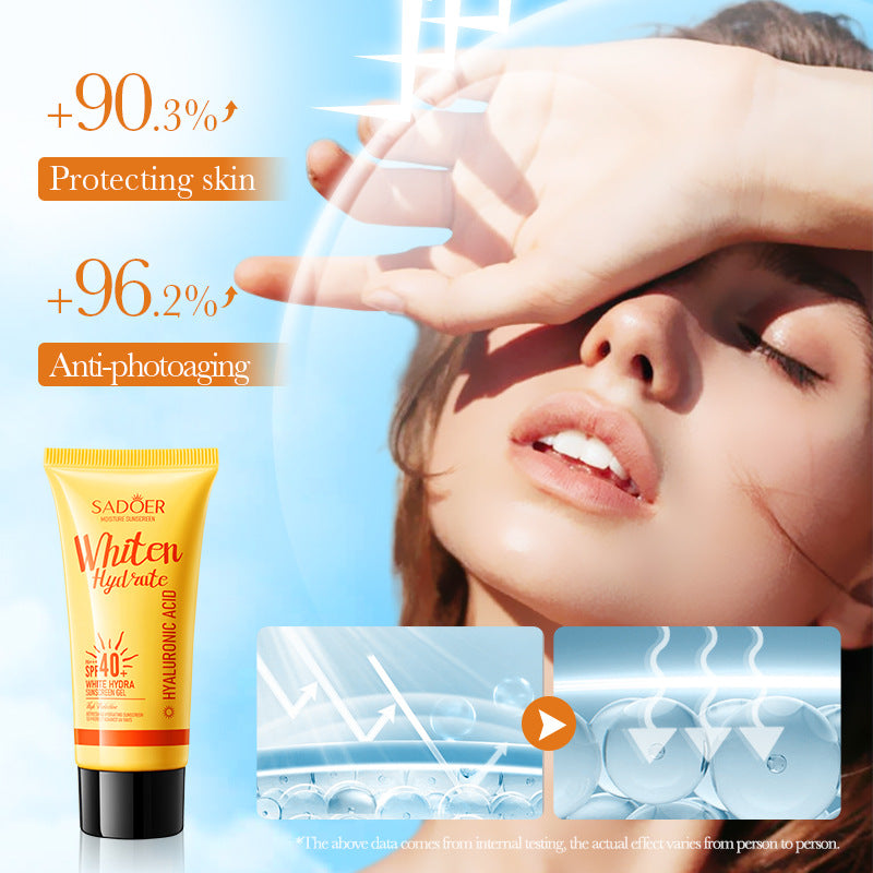 Sunscreen Gel SADOER Water Whitening Anti Light Old Exfoliating Sunscreen Cross-Border Foreign Trade Wholesale