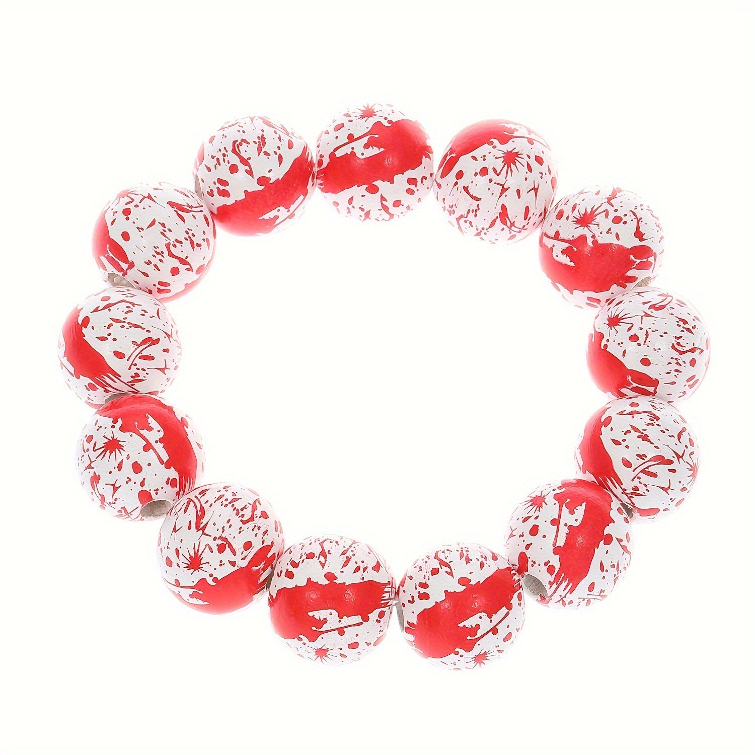 Men's Holiday Bracelet Women's Gift Spider Wooden Bead Bracelet Set Skull Bead Halloween Bracelet