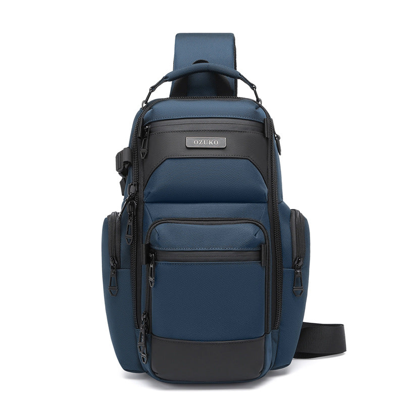 Trendy Men's Chest Bag Crossbody Bag Lightweight Multifunctional Waterproof Travel Portable Sling Bag Casual Men's Bag High-end Feel