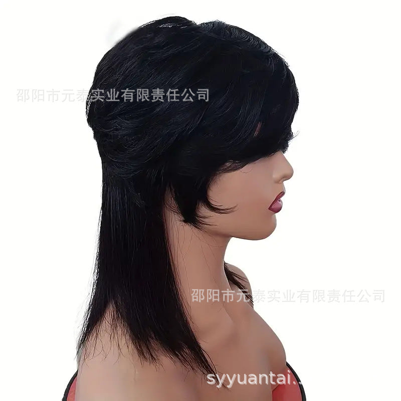 Short Pixie Cut Synthetic Wigs With Bangs For Women Cos Wig