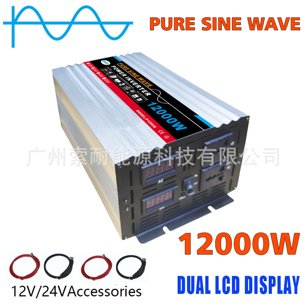 Pure Sine Wave Inverter Car Converter Car Inverter Power Supply DC12V/24V Turn AC110V/120V
