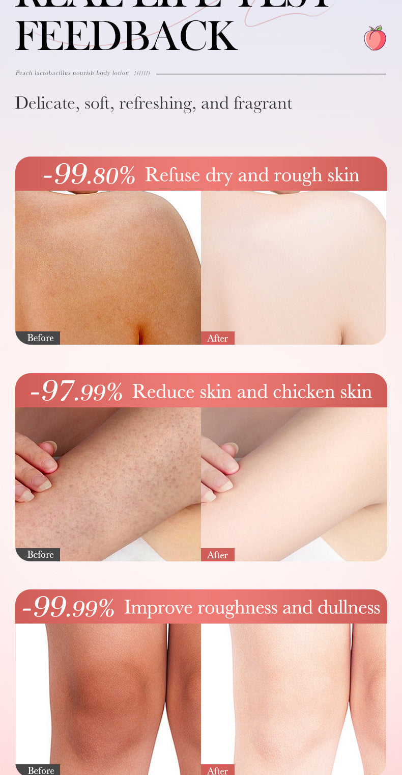 Peach Lactobacillus Body Lotion SADOER Autumn and winter moisturizing body cream cross-border foreign trade wholesale