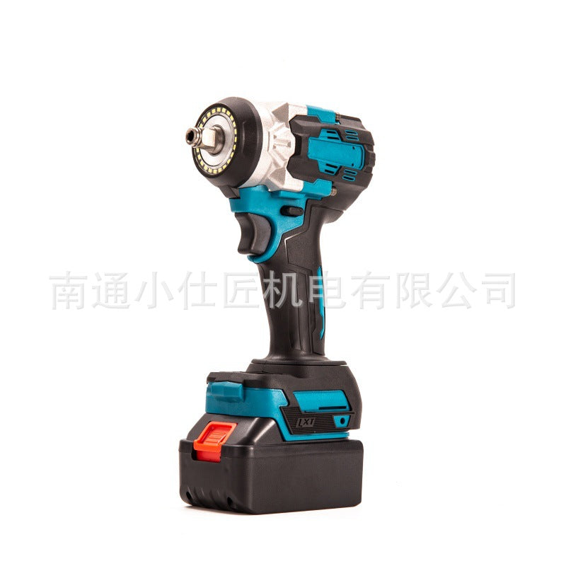 Cross-Border Foreign Trade Shadowless Aperture Lighting Electric Wrench High Torque Portable Lithium Battery Rechargeable Impact Wrench