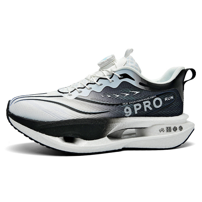 Red Rabbit9PRO Summer Breathable Jacquard Lightweight Sports Shoes with Rotating Buckle Casual Shoes Popcorn Carbon Plate Hollow Running Shoes