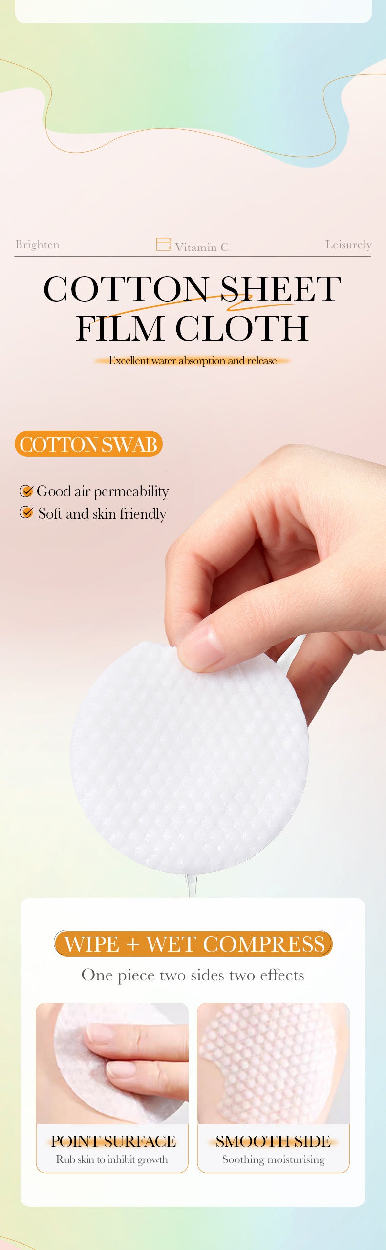 Vitamin C Cotton Sheet SADOER Salicylic Acid Whitening and Rejuvenating Mask Cross-Border Wholesale
