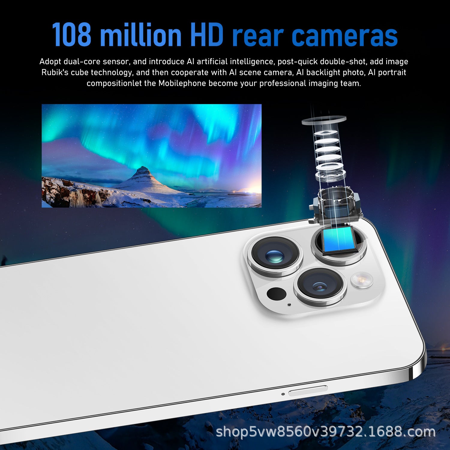 Hot-Selling Mobile Phone i15 ProMAX Large Screen16+1T Source Intelligent In-stock Manufacturer