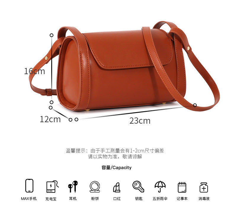 Trolis New Women's Bag2024Vintage Crossbody Bag Stylish Versatile Shoulder Bag Internet Celebrity Texture Small Square Bag